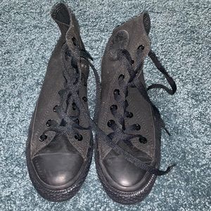 Black high top converse
